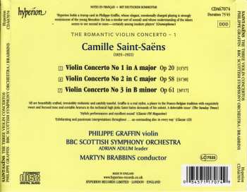CD Camille Saint-Saëns: The Three Violin Concertos