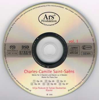 SACD Camille Saint-Saëns: Werke Für Klavierduo · Works For Piano Duo – Vol. 1