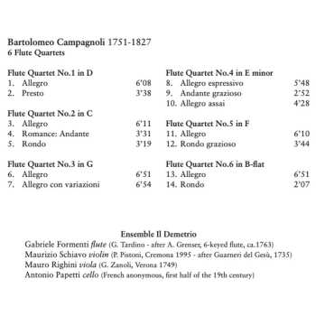 CD Gabriele Formenti: 6 Flute Quartets