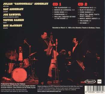 2CD Cannonball Adderley: Burnin' In Bordeaux: Live in France 1969 DLX | LTD