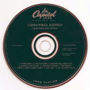 CD Cannonball Adderley: Cannonball Plays Zawinul