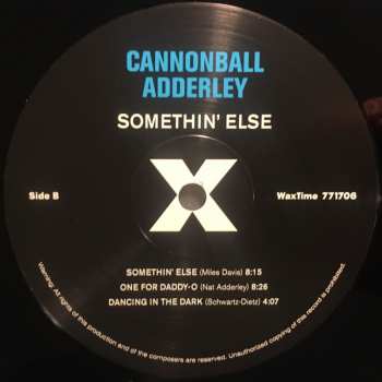 LP Cannonball Adderley: Somethin' Else LTD