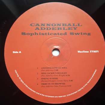 LP Cannonball Adderley: Sophisticated Swing LTD