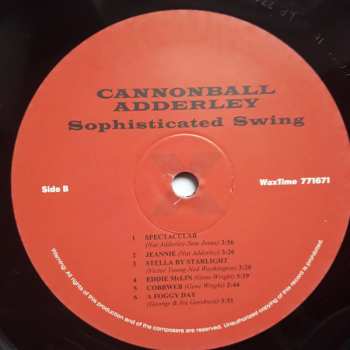LP Cannonball Adderley: Sophisticated Swing LTD