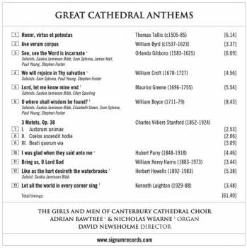 CD Canterbury Cathedral Choir: Great Cathedral Anthems