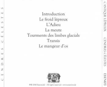 CD Cantique Lepreux: Cendres Célestes