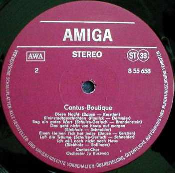 LP Cantus-Chor: Cantus-Boutique