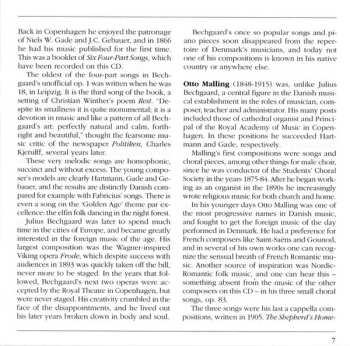 CD Canzone Koret: Danish Romantic A Cappella