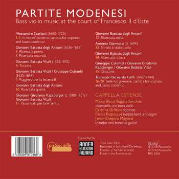 CD Cristina Grifone: Partite Modenesi - Bass Violin Music At The Court Of Francesco Il D'Este 