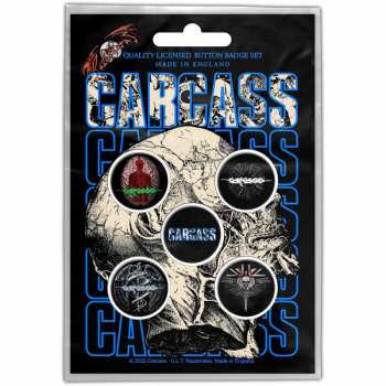Merch Carcass: Set Badges Necro Head