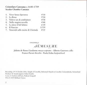 CD Cristofaro Caresana: Secular Chamber Cantatas