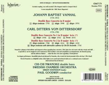 CD Johann Baptist Vanhal: Double Bass Concerto