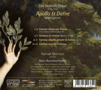 CD Carl Heinrich Graun: Apollo Et Dafne (Italian Cantatas)