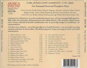 CD Carl Jonas Love Almqvist: Fria Fantasier - Sånger Och Klaverstycken = Free Fantasias / Vocal And Pianoforte Pieces