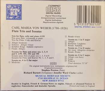 CD Carl Maria von Weber: Flute Trio & Sonatas