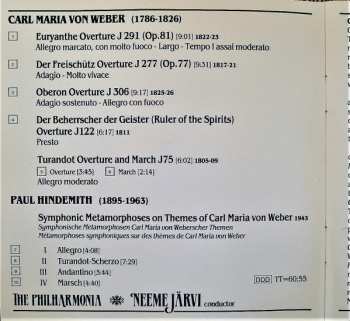 CD Paul Hindemith: Overtures / Symphonic Metamorphoses On Themes Of Carl Maria Von Weber