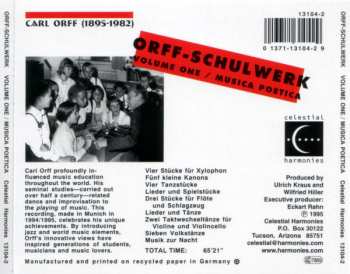 CD Carl Orff: Orff-Schulwerk Volume One / Musica Poetica