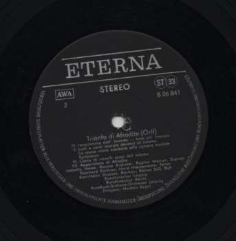 LP Carl Orff: Trionfo Di Afrodite