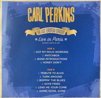 2LP/SP Carl Perkins: Live In Paris LTD | CLR