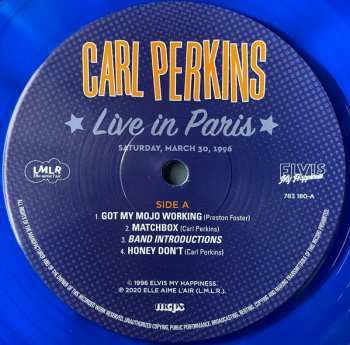 2LP/SP Carl Perkins: Live In Paris LTD | CLR