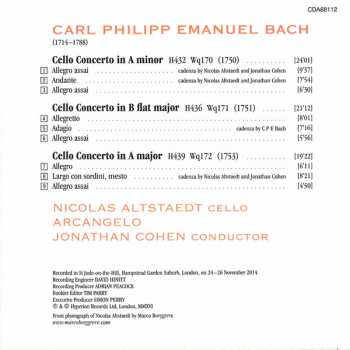 CD Carl Philipp Emanuel Bach: Cello Concertos