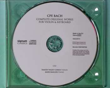 3CD Carl Philipp Emanuel Bach: Complete Original Works For Violin & Keyboard