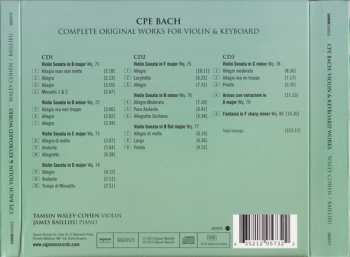 3CD Carl Philipp Emanuel Bach: Complete Original Works For Violin & Keyboard