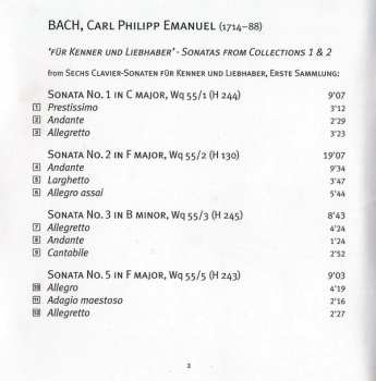 CD Carl Philipp Emanuel Bach: Für Kenner Und Liebhaber (Sonatas From Collections 1 & 2)