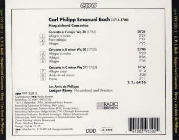 CD Carl Philipp Emanuel Bach: Harpsichord Concertos Wq 30, 37 & 38