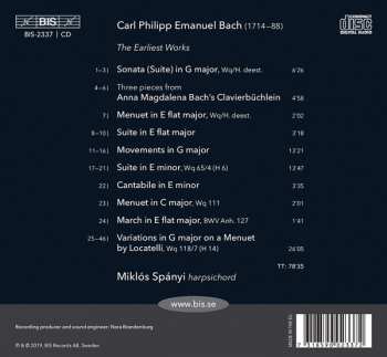 CD Carl Philipp Emanuel Bach: The Earliest Works