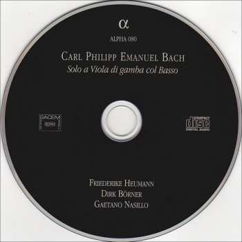 CD Carl Philipp Emanuel Bach: Solo A Viola Di Gamba Col Basso