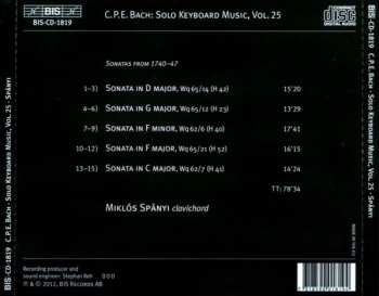 CD Carl Philipp Emanuel Bach: Sonatas From 1740‎–47