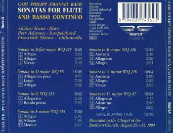 CD Carl Philipp Emanuel Bach: Sonatas For Flute & Basso Continuo