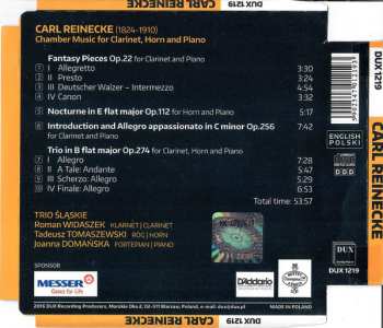 CD Carl Reinecke: Chamber Music For Clarinet, Horn And Piano