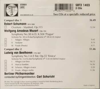 2CD Robert Schumann: Carl Schuricht Conducts Schumann / Mozart / Beethoven