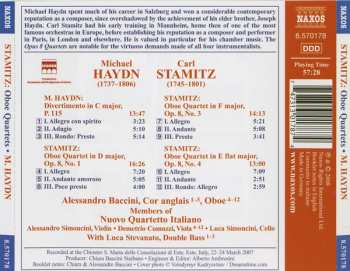 CD Carl Stamitz: Oboe Quartets, Op. 8, Nos. 1, 3, 4 / Divertimento In C Major, P. 115