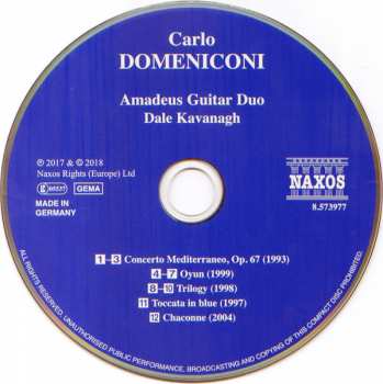 CD Carlo Domeniconi: Concerto Mediterraneo, Op. 67