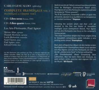 2CD Les Arts Florissants: Madrigali - Libri Terzo & Quatro