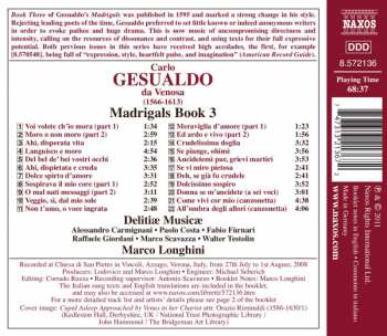 CD Carlo Gesualdo: Madrigals Book 3
