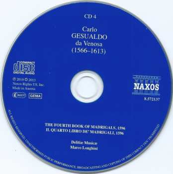 7CD/Doos Carlo Gesualdo: The Complete Madrigals