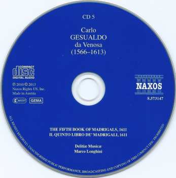 7CD/Doos Carlo Gesualdo: The Complete Madrigals