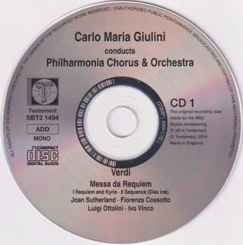 2CD Giuseppe Verdi: Messa Da Requiem