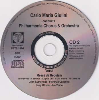 2CD Giuseppe Verdi: Messa Da Requiem