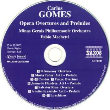 CD Minas Gerais Philharmonic Orchestra: Opera Overtures And Preludes