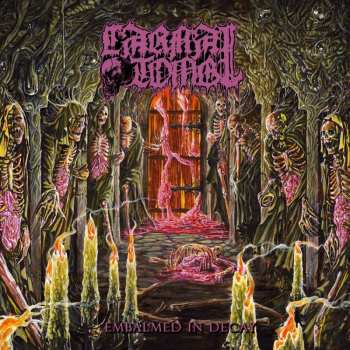 LP Carnal Tomb: Embalmed In Decay (trans-lime/black Marbled Vinyl)