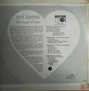 LP Carol Lawrence: This Heart Of Mine