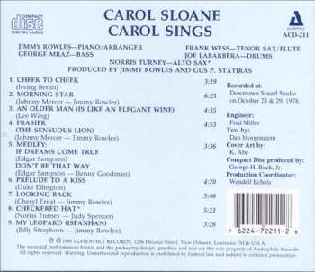CD Carol Sloane: Carol Sings