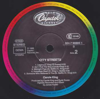 LP Carole King: City Streets