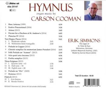 CD Carson Cooman: Hymnus: Music For Organ By Carson Cooman