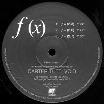 LP Carter Tutti Void: 𝒇 (x)